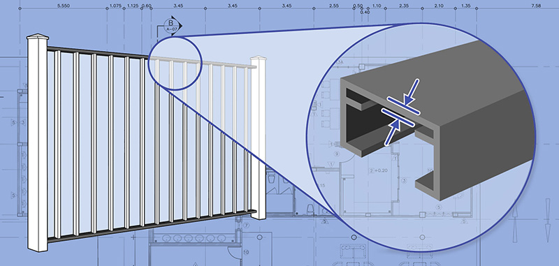Aluminum fence features popular with Traverse City Michigan homeowners
