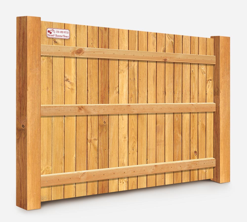 Wood fence features popular with Traverse City Michigan homeowners